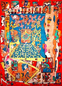 252 x 180 cm Japanische Tusche auf Karton - 1996